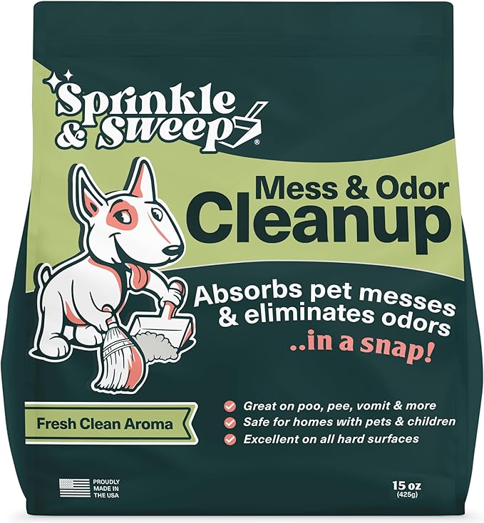 Dog Pee Cleaner | Pet Accident Cleanup Powder | Vomit Cleanup Kit for Hard Surfaces | Puppy Potty Training Aid | Dog Diarrhea Accident Absorbent | Non-Toxic Odor Remover-PawvioPets