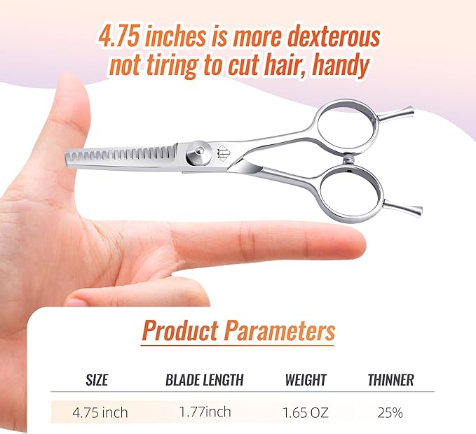 Dog Grooming Scissors: 4.75" Pet Thinning Shears Made Of Advanced Stainless Steel Alloy for Trimming Dogs Cats and Other Pets Face and Paws-PawvioPets