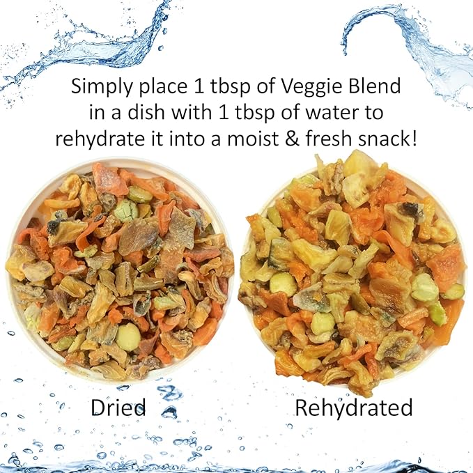 Exotic Nutrition Veggie Blend - Healthy Natural Mixed Dried Vegetable Treat - Sweet Potatoes, Carrots, Peas - for Degus, Chinchillas, Sugar Gliders, Hedgehogs, Guinea Pigs & Small Pets… (3 Pound)-PawvioPets