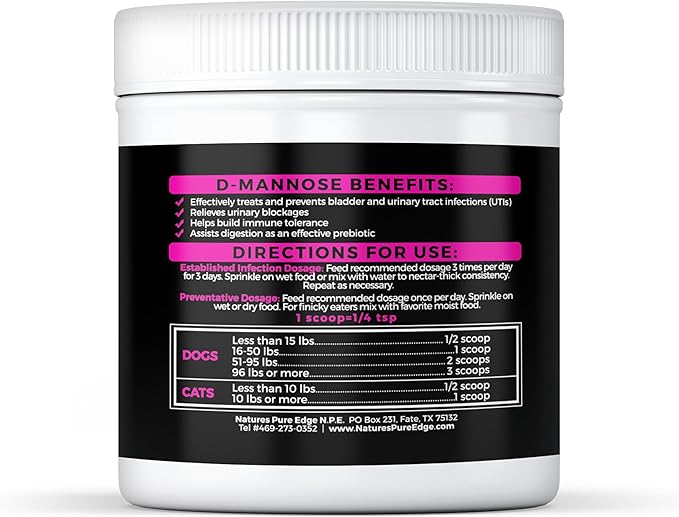 D-Mannose Supplement with Real Chicken for Dogs and Cats. Use for Immediate and Preventative Treatment of Bladder and Urinary Tract Infections UTIs. Stop Kidney Stones. Extra Strength 115 Grams.-PawvioPets