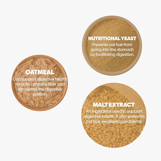 Anti-Hairball Malt, Cat Treats Lickable, Hairball Treatment for Cats, Supports Digestive System, 2.65 Oz (Pack of 3)-PawvioPets