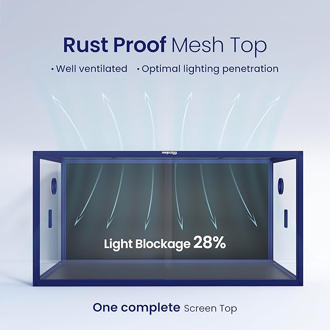 120 Gallon Bearded Dragon Tank,48" x 24" x 24" Reptile Tank with Sliding Door Top Screen Ventilation, Front Opening Reptile Enclosure for Easy Maintenance-PawvioPets