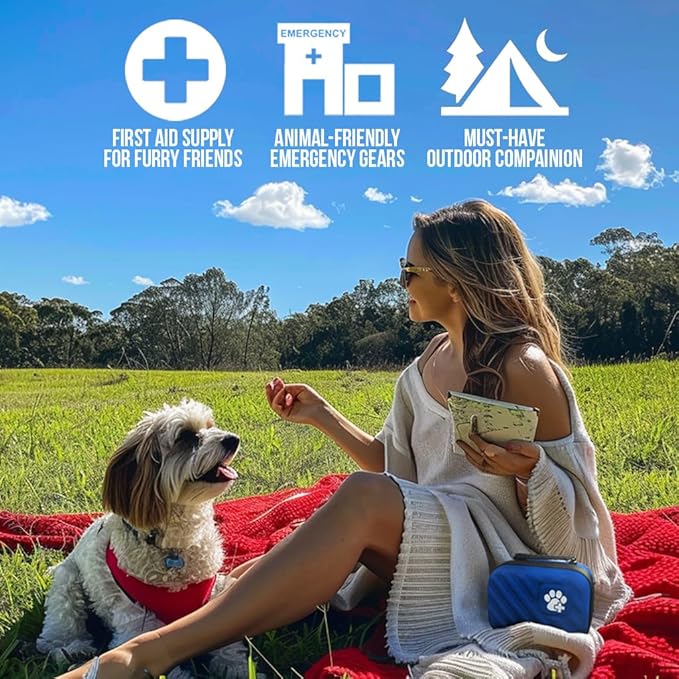 EVERLIT Pet Medic First Aid Kit | 95 Pcs Vet-Approved Medical, Outdoor & Emergency Supplies for Dogs, Cats, Animal Care | Travel-Friendly Compact Bag for Home, Car and Travel (Valentine Lace)-PawvioPets