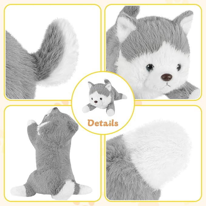 19Inch 3 Pounds Dog Weighted Stuffed Animals, Cute Realistic Puppy Stuffed Animal, Sensory Comfort Plush Throw Pillow Toy, Dog Plush Gift for Adults Kids Youth-PawvioPets