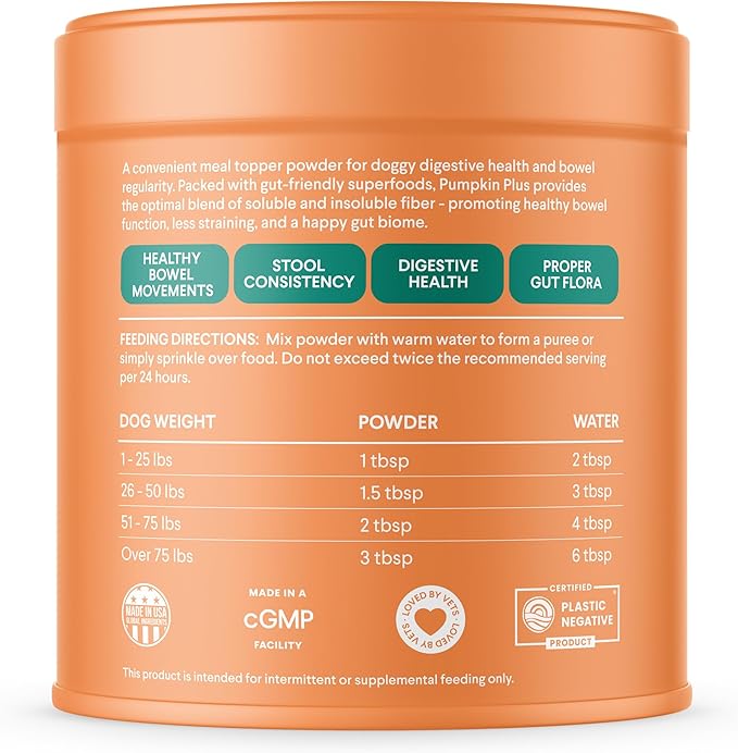 Finn Pumpkin Plus: Daily Digestive Support & Fiber-Rich Topper for Dogs | Promotes Regularity & Gut Health with Superfoods-PawvioPets