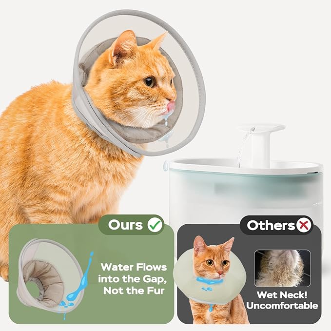 Cat Cone Collar Soft: Comfortable Waterproof Mesh Recovery Cone After Surgery to Stop Licking and Scratch, Alternative to Plastic Elizabeth Head/Neck Cone-PawvioPets