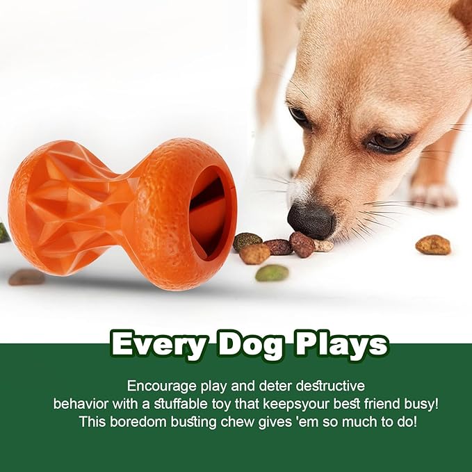 Dog Toys for Aggressive chewers, Indestructible Toy for Small Dogs Interactive Toy Dog chew Toys (Orange + Red)-PawvioPets