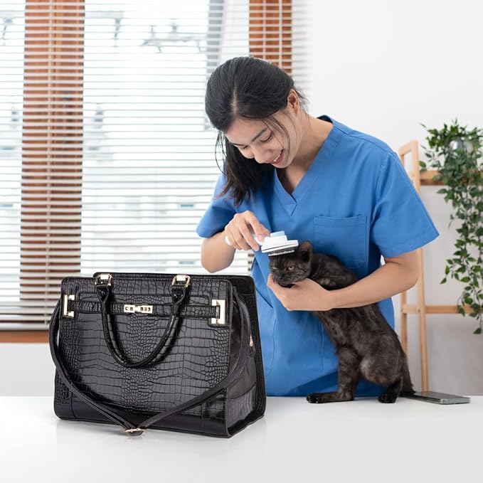 Fashion Pet Carrier Dog Cat Carrier Purse Soft-Sided Leather Handbag Pet Tote Bag for Small Dogs Puppy and Cat TSA Airline Approved-PawvioPets