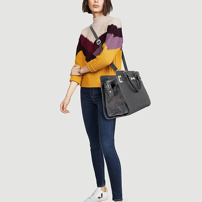 Fashion Pet Carrier Dog Cat Carrier Purse Soft-Sided Leather Handbag Pet Tote Bag for Small Dogs Puppy and Cats TSA Airline Approved-PawvioPets