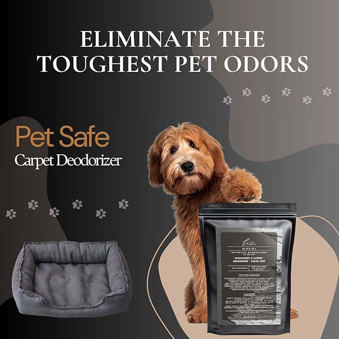 Black Sea Carpet Freshener Powder Refill 36 oz | Powerful Odor Eliminator for Home | Upholstery Deodorizer | Carpet Deodorizer | Pet Urine | Cat Litter Box-PawvioPets