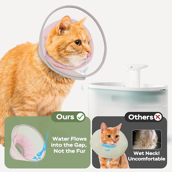 Cat Cone Collar Soft: Comfortable Waterproof Mesh Recovery Cone After Surgery to Stop Licking and Scratch, Alternative to Plastic Elizabeth Head/Neck Cone-PawvioPets