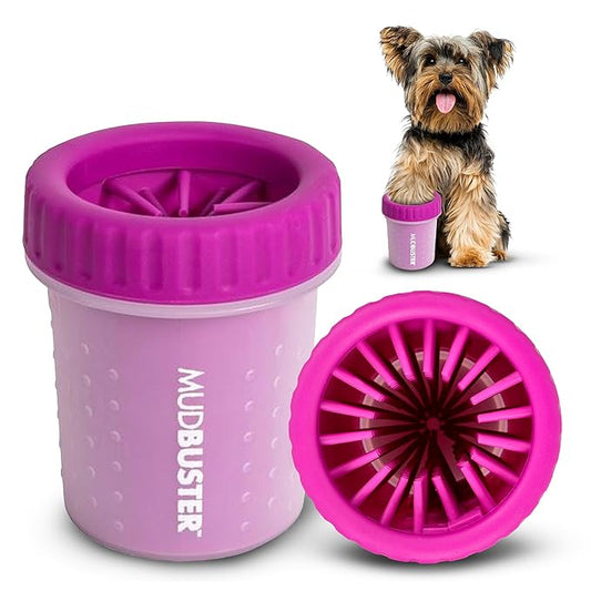 Dexas MudBuster Portable Dog Paw Cleaner, Small, Fuchsia - Premium Quality Pet Accessory-PawvioPets