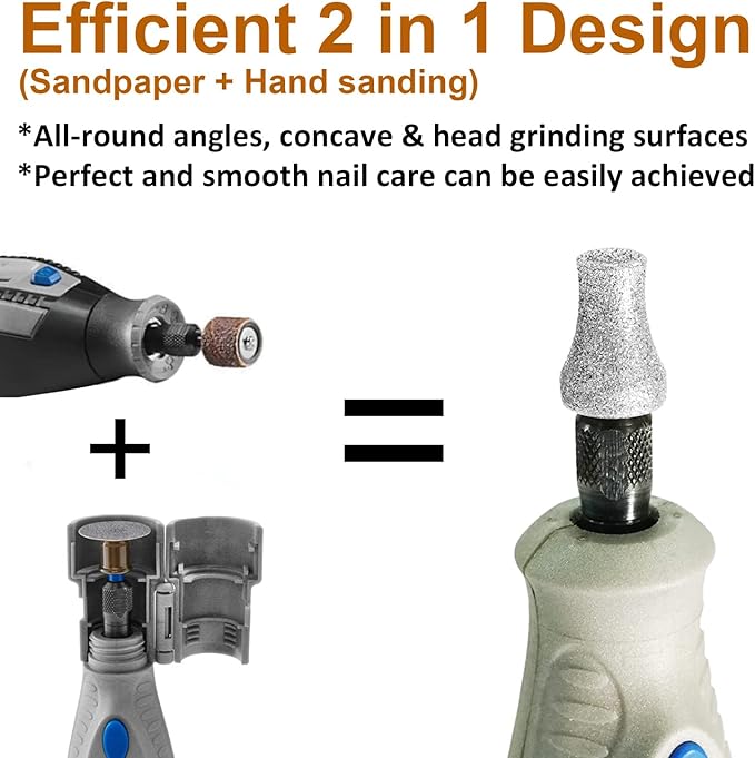 Diamond Dog Grinder for Dremel, Nail Drill Bits for Dogs & Pets Care, 1/8'' Dremel Tool-PawvioPets