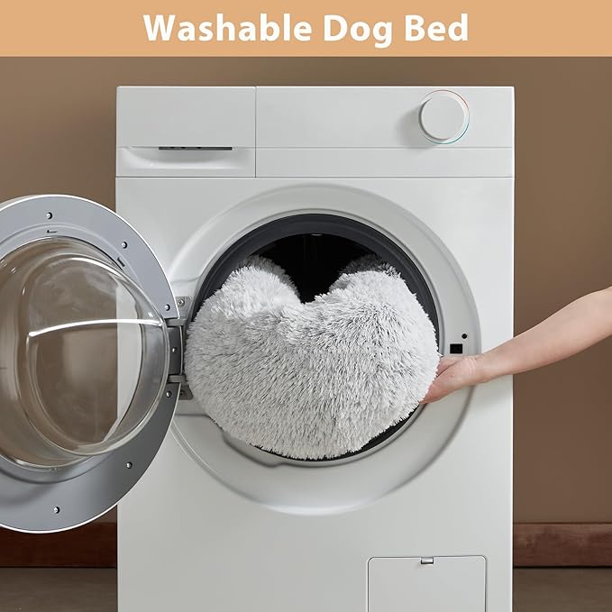 WNPETHOME Calming Dog Bed Cat Bed Donut, Faux Fur Pet Bed Self-Warming Donut Cuddler, Comfortable Round Plush Dog Beds-PawvioPets