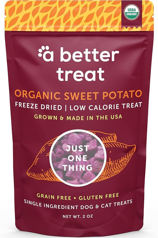 A Better Treat – Freeze Dried Organic Purple Sweet Potato Dog and Cat Treats, Organic, Single Ingredient | Natural, Healthy, Diabetic Friendly | Made in The USA-PawvioPets