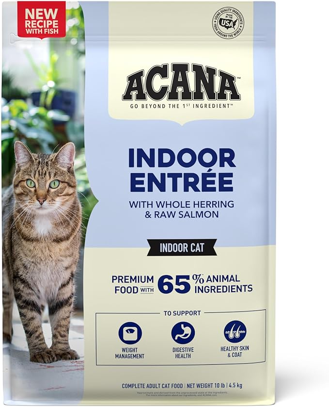 ACANA Indoor Entrée Fish Recipe Dry Cat Food 10lb Bag-PawvioPets