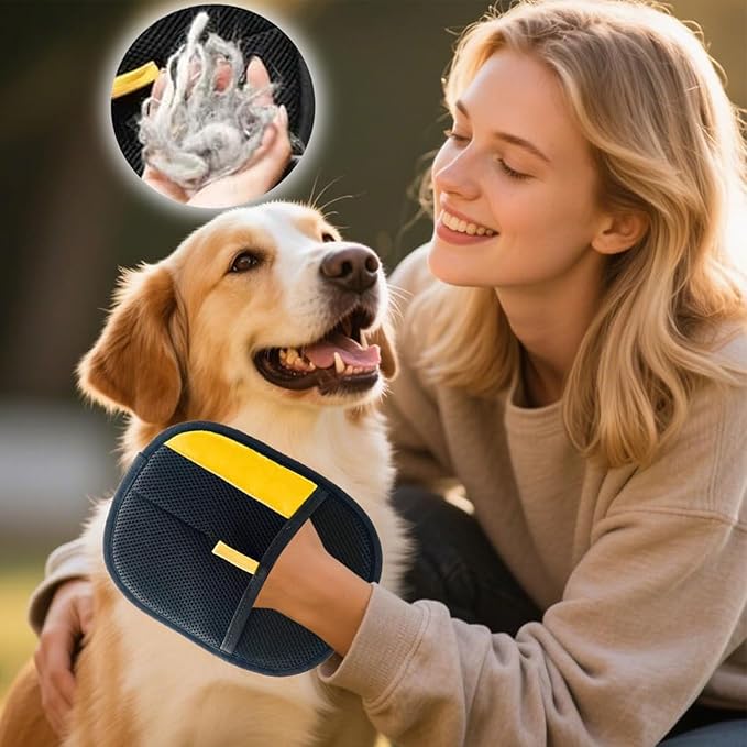 2pcs Pet Hair Removal Glove,Pet Hair Remover Glove for Cats & Dogs,Upgraded Animal Fur Removal Tool, Reusable Cats & Dogs Grooming Gloves for Hair Removal-PawvioPets