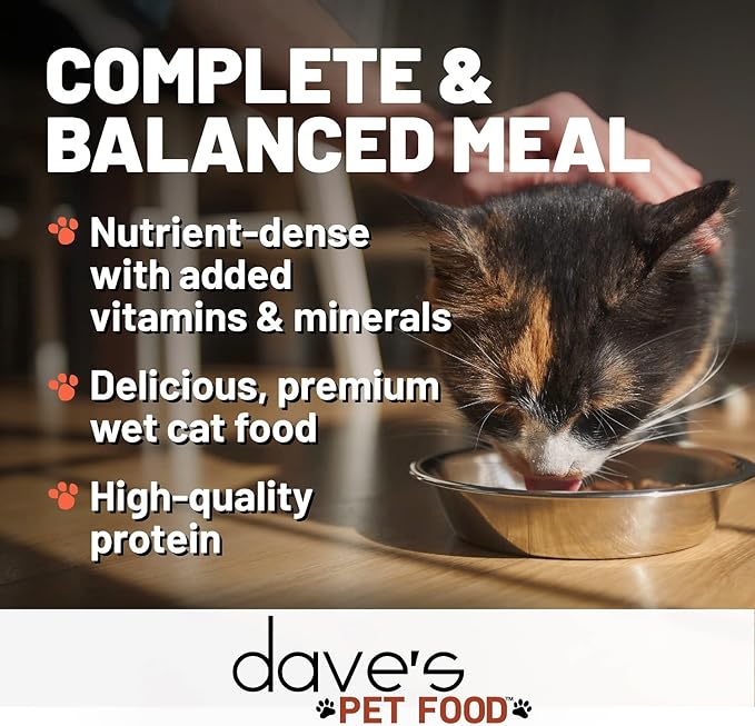 Dave's Pet Food Grain Free Wet Cat Food (Tuna Entrée in Gravy), Naturally Healthy Canned, Added Vitamins & Minerals, Wheat & Gluten-Free, 3 oz (24 Pack)-PawvioPets