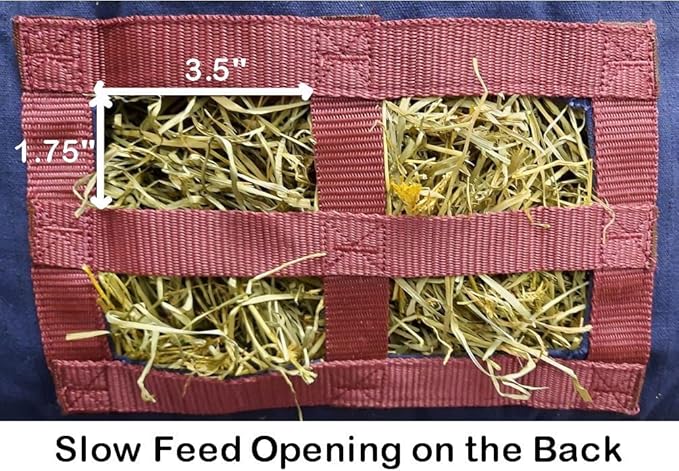 Derby Originals Large 24 OZ Canvas Horse Hay Bag 2 Sided Combo Design X Wide Gusset and 6 Month Warranty-PawvioPets