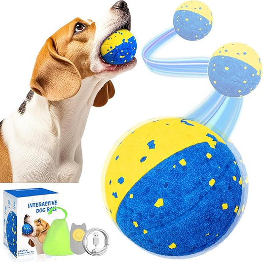 Dog Ball Smart Interactive Dog Toy with Remote Control,Automatic Moving,Bouncing and Rotating 3 Modes,E-TPU Material Aggressive Chewers,IPX7 Waterproof,Rolling Ball for Large Medium Dogs-PawvioPets
