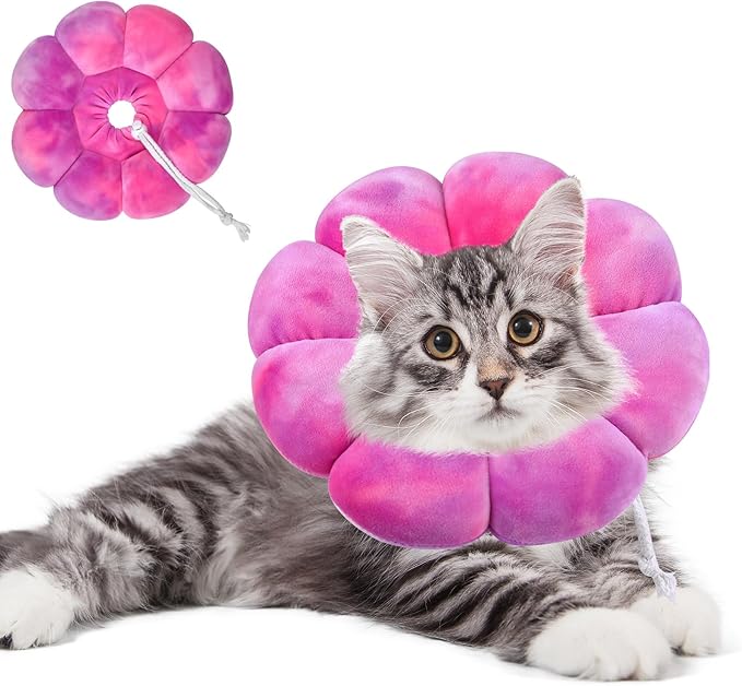 Dog Cat Surgical Recovery Cone Dog Protective Collar, Pet Recovery E-Collar Soft Neck Cone to Stop Licking Wound for Cats & Kittens Small Dog After Surgery-PawvioPets