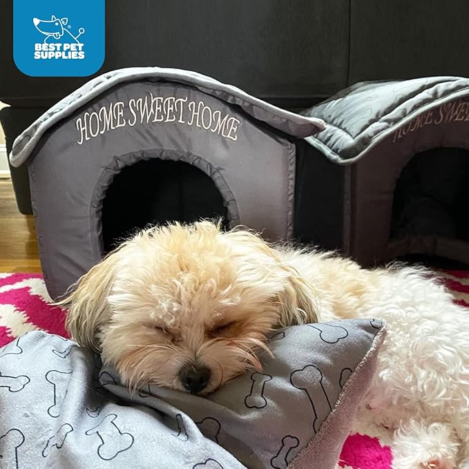 Best Pet Supplies Portable Indoor Pet House – Perfect for Cats & Small Dogs, Easy To Assemble – Brown-PawvioPets