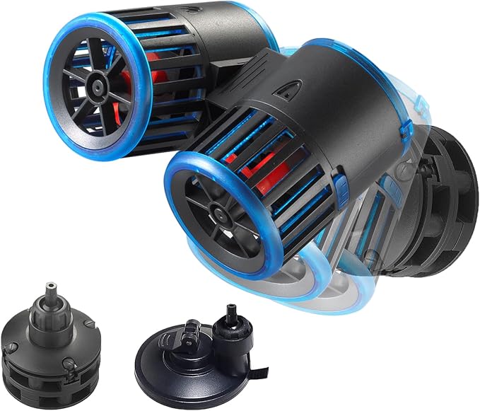 Carefree Fish Aquarium Magnetic Dual Powerheads 25W 5400Gph for 30~300Gal Fish Tank Wave Maker Quiet and Strong Submersible Water Circulation Pump for Freshwater and Saltwater-PawvioPets