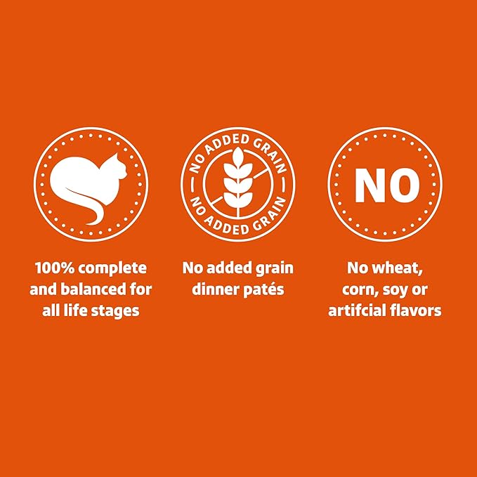 Amazon Brand - Wonder Bound Canned Wet Cat Food (Turkey & Giblet Dinner Paté), No Artificial Flavors, Adult Recipe, 3 Ounce (Pack of 24)-PawvioPets