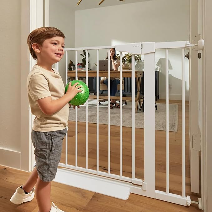 Cumbor 36" Extra Tall Baby Gate for Dogs and Kids with Wide 2-Way Door, 29.7-40.6" Width, and Auto Close Personal Safety for Babies and Pets, Fits Doorways, Stairs, and Entryways-PawvioPets