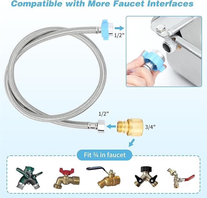 FHTONGE 304 Stainless Steel Automatic Dog Water Bowl Dispenser with Drainage and Float Valves, Large Auto Fill Dog Waterer for Outdoor Big Dogs Livestock Poultry Horse Cow Goat Pig Chicken Duck Rabbit-PawvioPets