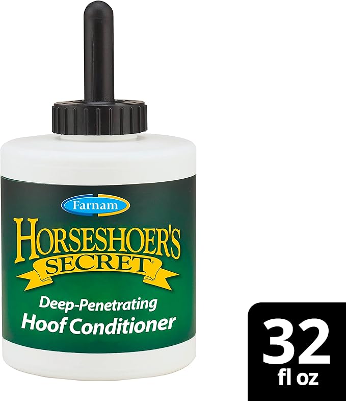 Farnam Horseshoer's Secret Deep-Penetrating Hoof Oil for Horses, Conditions Dry Hooves and Prevents Cracks, Splits and Contracted Heels, Contains Avocado Oil, 32 Oz.-PawvioPets