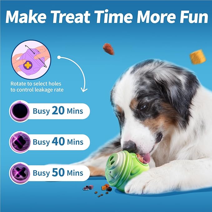 Dog Toy, Frozen Treat Toys, Treat Dispensing Chew Toy for Small Medium Large Dogs, Long-Lasting Interactive to Keep Pup Distracted & Reduces Anxiety, Freezable Fillable Dog Puzzle Toys - Green-PawvioPets