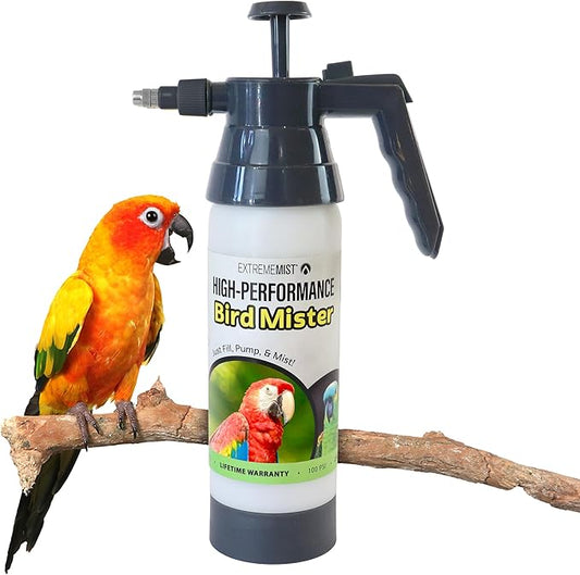 EXTREMEMIST High-Performance Bird Sprayer | Ultrafine Avian Pump Mister | Handheld Pet Bird Bath Mister | Adjustable Nozzle | Bird Cage Cleaner | Perfect for Macaws, Cockatiels, Parrots & More - 20oz-PawvioPets