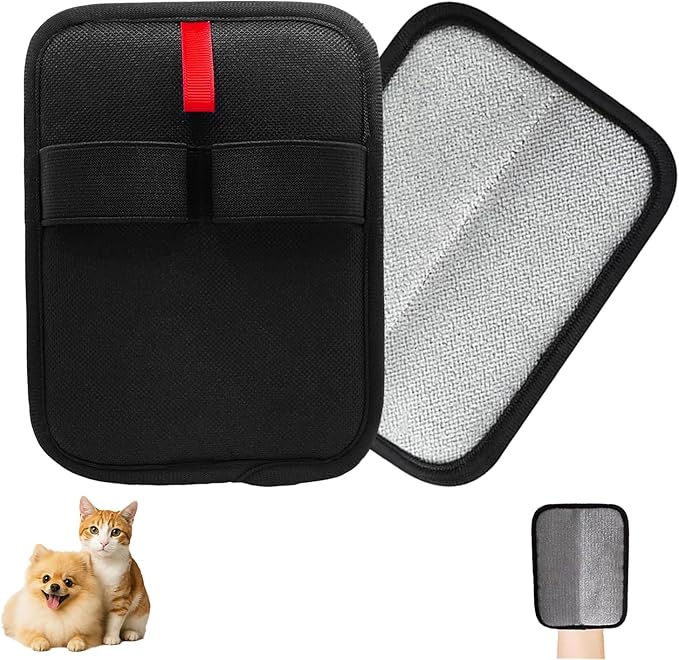 2PCS Electrostatic Pet Hair Removal Gloves,Pet Hair Removal Tool,Reusable Cat & Dog Hair Remover for Carpet,Couch,Furniture,Car Seat,Cat Grooming Gloves-PawvioPets