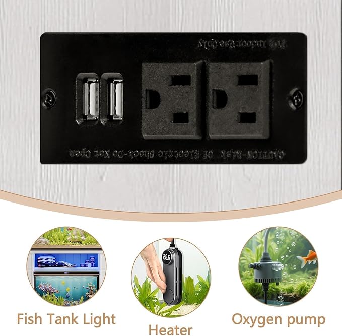75 Gallon Fish Tank Stand with LED Light & Power Outlets, 55-75 Gallon Aquarium Stand with 2 Drawers & 2 Barn Doors, 52" L x 20" W Cabinet for 2 Fish Tank Accessories Storage, Turtle Tank, White-PawvioPets
