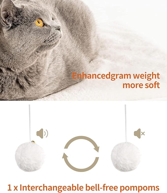 FourFurPets 26.7in Large Cat Tree Tower Condo, Cat Scratch Posts for Indoor Cats, Big Plate, Three 23.6in Full Sisal Scratching Posts, White-PawvioPets