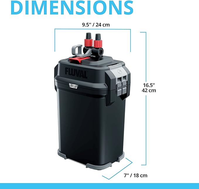 Fluval 307 Perfomance Canister Filter - for Aquariums Up to 70 Gallons - Aquarium Canister Filter-PawvioPets