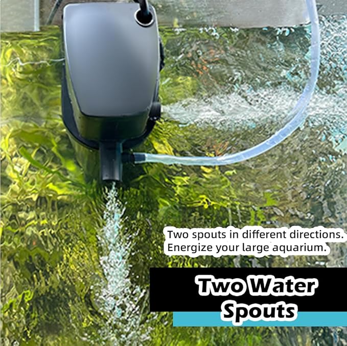 Aquarium Filter for 75-200 Gallon Tank, U-V Fish Tank Green Clean Machine Submersible Powerful Pump Canister Filter 300GPH for Pond Turtle Tank Saltwater Freshwater Crystal Clear Green Killing-PawvioPets