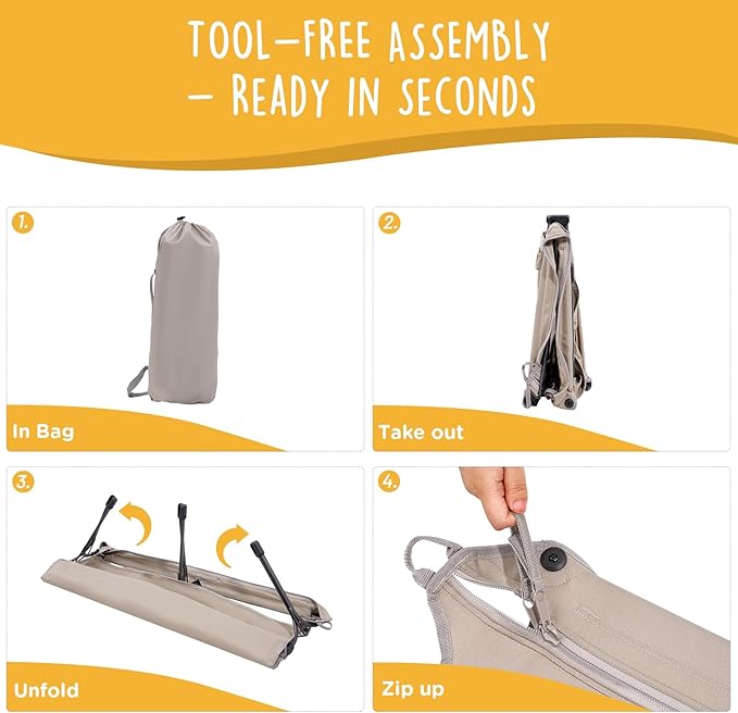 Daisy Cot, XL Foldable Elevated Dog Bed, Portable Raised Outdoor Folding Dog Cot, Cooling, Chew Proof, Waterproof, Heavy Duty Up to 160 lbs for Camping/Home, Brown, 49"x 33"x7"-PawvioPets