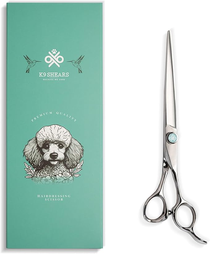 7" Dog Grooming Scissors – Handcrafted, Ergonomic, VG10 Stainless Steel for Sharper, Tougher, Better Edge Retention, Lightweight Shears with 3D Convex Blade for Dogs and Cats-PawvioPets