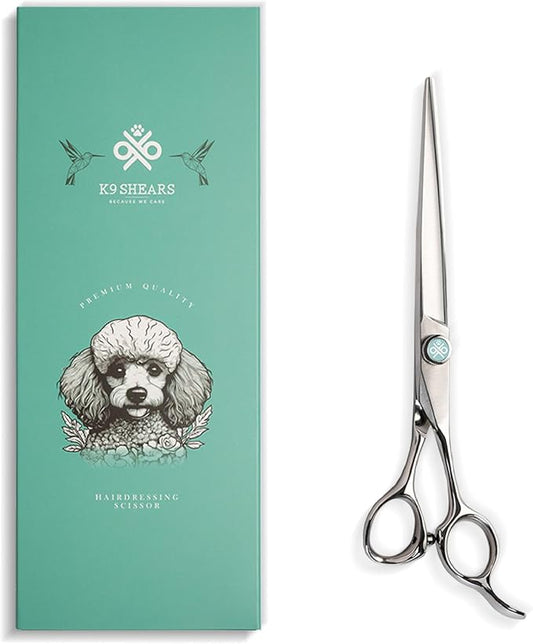 7" Dog Grooming Scissors – Handcrafted, Ergonomic, VG10 Stainless Steel for Sharper, Tougher, Better Edge Retention, Lightweight Shears with 3D Convex Blade for Dogs and Cats-PawvioPets