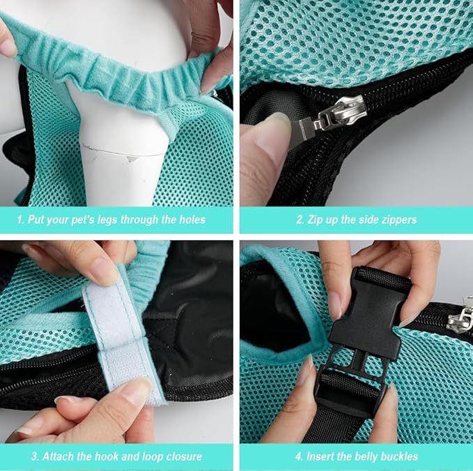 FEimaX Dog Carrier Backpack Pet Legs Out Front Cat Travel Bag, Adjustable Puppy Backpacks Carriers Hands-Free for Small Medium Dogs Cats Hiking Traveling Camping Daily Walking-PawvioPets