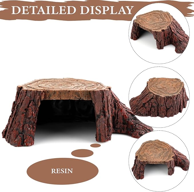 Aquarium Tank Accessories, Safe & Comfortable Hide, Reptile Hideout, Tortoises, Lizards, Hamster House-PawvioPets