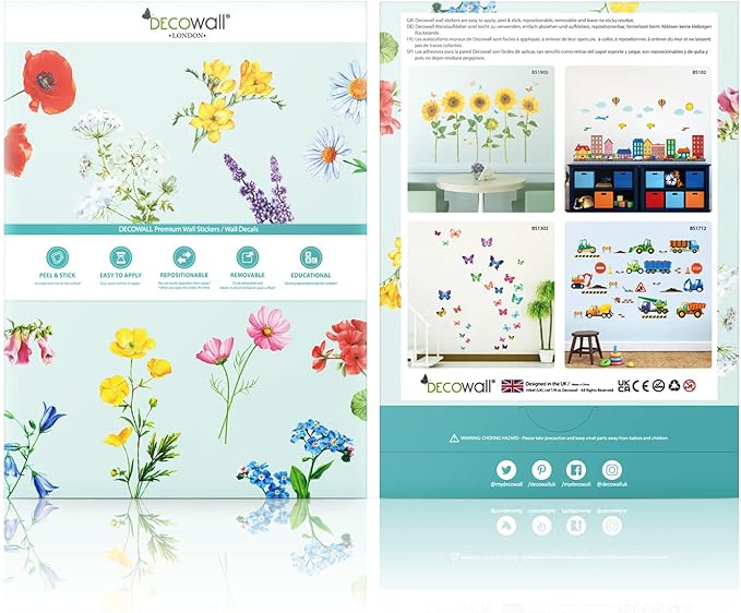 BASHOM DS12-8048 128 Pieces Under The Sea Wall Decals Ocean Fish Stickers Turtle Jellyfish Seaweed Removable for Kids Bedroom Nursery Living Room Home Art Decor Bathroom Baby-PawvioPets