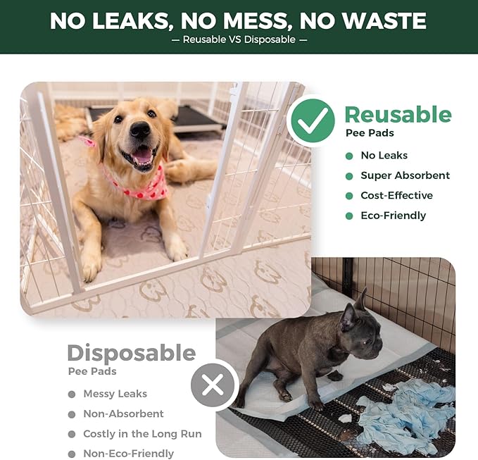 FXW Washable Pee Pads for Dogs, Puppy Pads with Super Absorbent, Specifically Designed for Whelping Box, 39" Round, Khaki, 1 Pack-PawvioPets