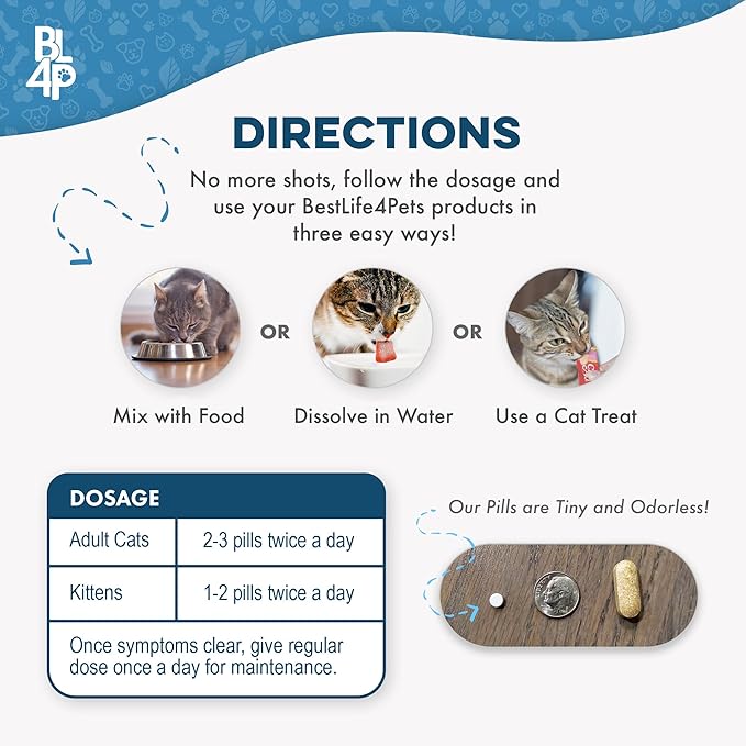 Cat Allergy Relief & Immune Support, Natural Relief for Seasonal Allergies, Itching, Sneezing, Congestion, Runny Nose, and Feline Respiratory Infections, 400 Small Odorless Tasteless Pills-PawvioPets