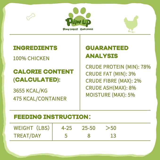 Freeze Dried Chicken for Dogs Cats, High Protein Raw Dog Food Topper, Single Fresh Ingredient Treats, 4.6oz, Rawhide Free-PawvioPets