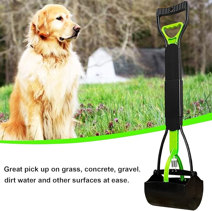 28" Large Pooper Scooper for Dogs, Heavy Duty Poop Scooper for Large Medium & Small Dog, Pet Dog Pooper Scooper for Grass & Gravel Pick Up-PawvioPets