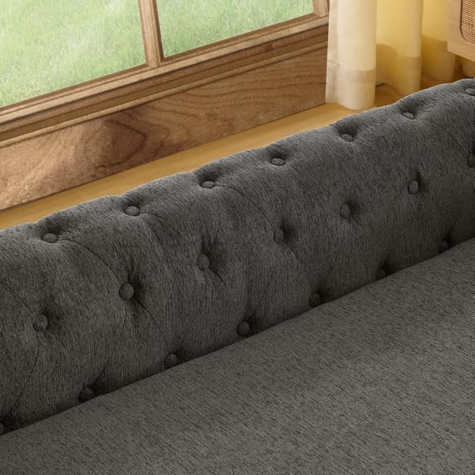 Dog Sofa Couch for Medium to Large Dogs, 55" Memory Foam Pet Sofa Couch with Washable Fabric, Durable Elevated Dog Bed with Legs, Removable Cushion for Medium and Large Dogs, Dark Grey-PawvioPets