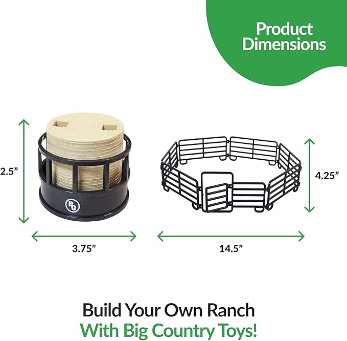 Big Country Toys 12-Piece Ranch Set - Farm Animal Toys for 3 Year Old Boys and Girls - Toy Figures & Playsets-PawvioPets